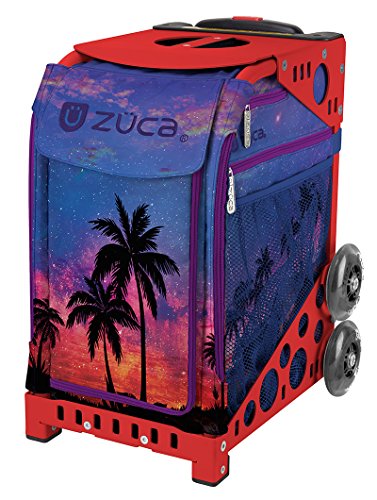 Zuca “Island Life” Sport Insert Bag, Red Frame with Flashing Wheels
