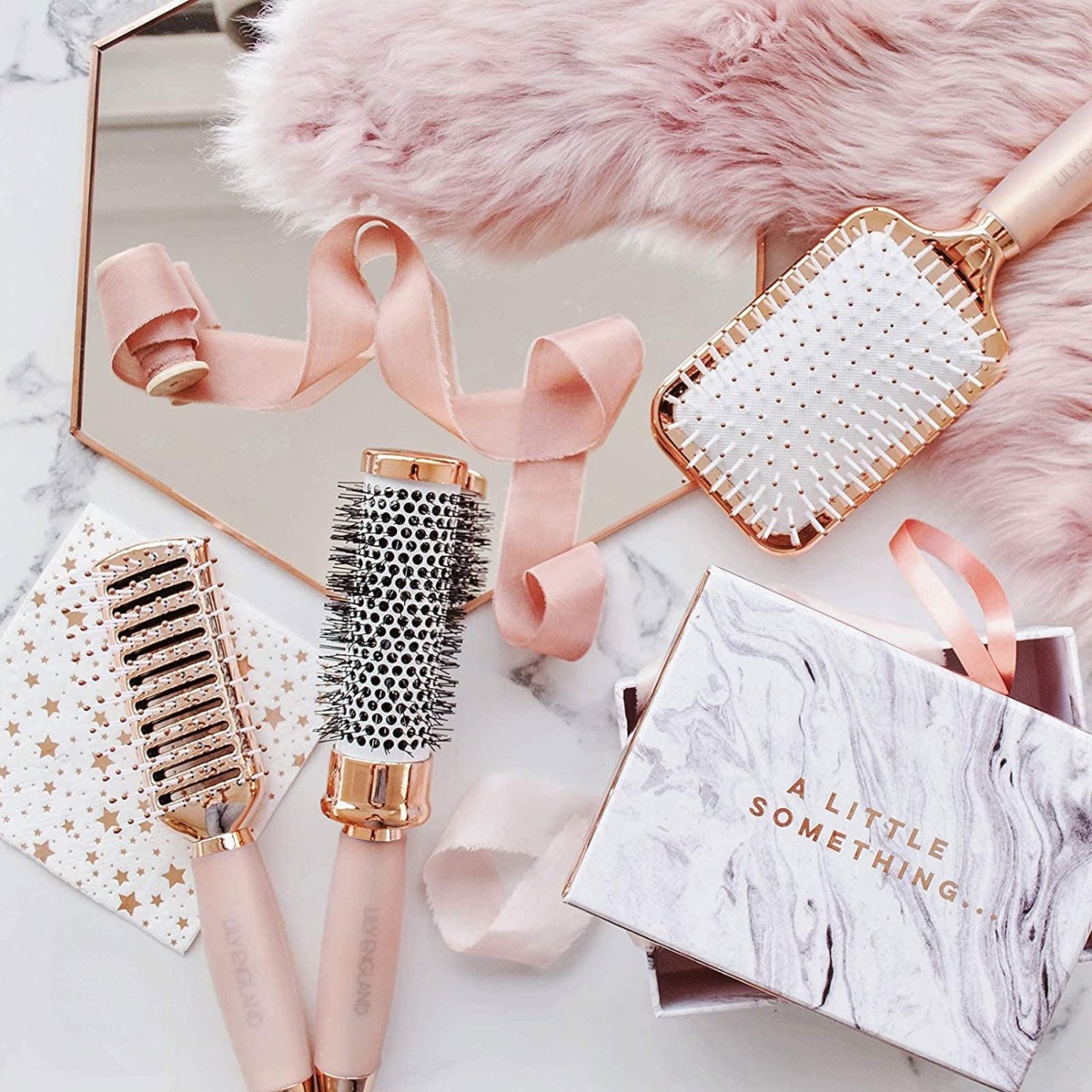Hair Brush Set – Luxury Hairbrushes for Detangling, Blow Drying, Straightening – Suitable for All Hair Types by Lily England (Rose Gold) | The Storepaperoomates Retail Market - Fast Affordable Shopping