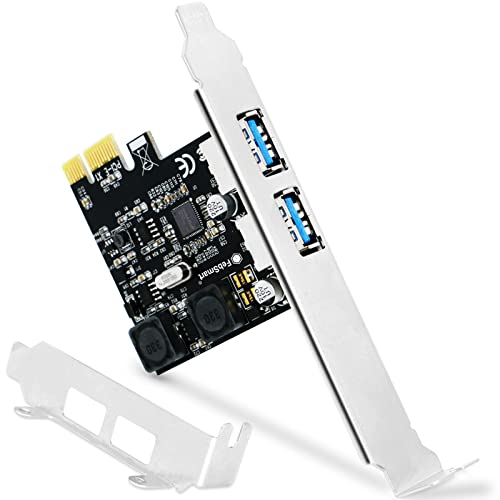 FebSmart 2 Ports Superspeed 5Gbps USB 3.0 PCI Express Expansion Card for Windows, MAC OS X and Linux Desktop PCs, Built in Self-Powered Technology, No Need Additional Power Supply (FS-U2S-Pro)