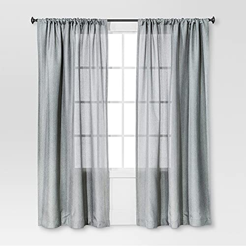 Threshold, One Curtain Panel, Metallic Gray, 54″W x 84″L