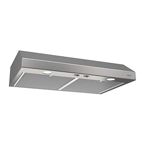 Broan-NuTone Glacier 24-inch Under-Cabinet 4-Way Convertible Range Hood with 2-Speed Exhaust Fan and Light