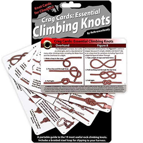 Crag Cards Essential Climbing Knots – Portable & Rugged Guide to 19 Rock Climbing Knots