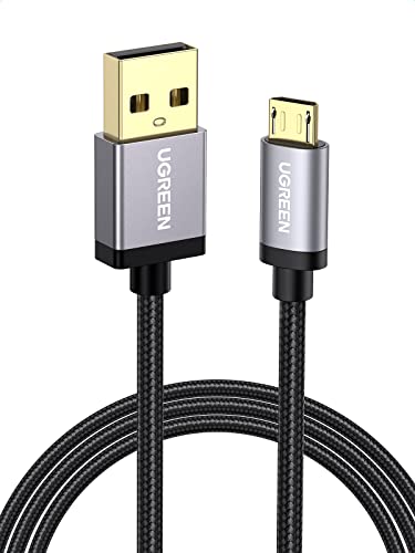 UGREEN Micro USB Cable, 6FT High Speed Fast Charging USB Cable, Nylon Braided Durable Android Phone Charger Cord, Compatible with Samsung Galaxy S7 S6 Note LG V10 Tablet PS4 MP3