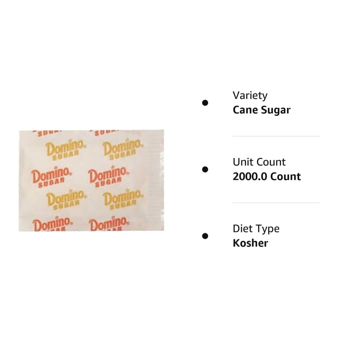 Domino Premium Pure Cane Granulated Sugar Packets, 2000 Count (Pack of 1) | The Storepaperoomates Retail Market - Fast Affordable Shopping