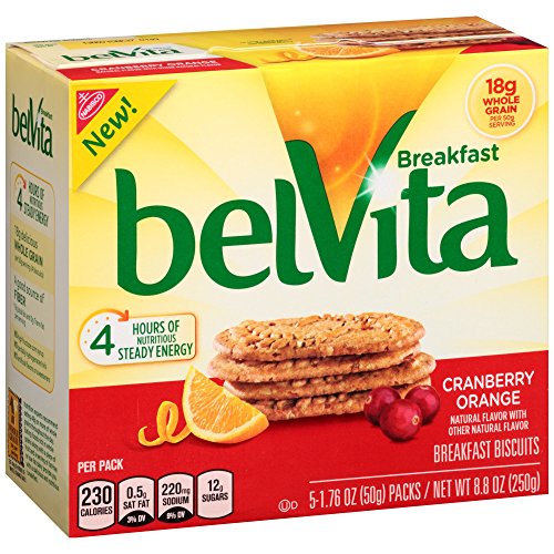 Nabisco belVita Breakfast Biscuits Cranberry Orange – 5 Count