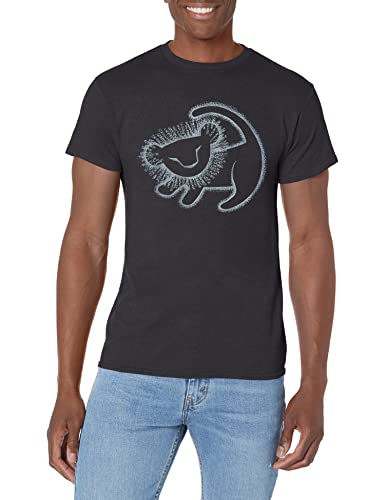 Disney Men’s Lion King Simba Cave Paintint Graphic T-Shirt, Black, 5X-Large
