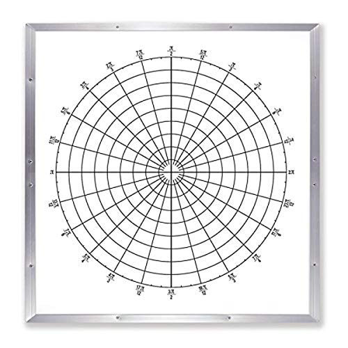 Geyer Instructional Products 403495 w13, w15 Double-Sided 4′ x 4′ Polar Dry Erase Board, Aluminum Frame, 48″ Height, 1″ Wide, 48″ Length, White/Black