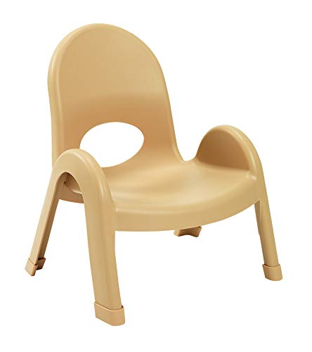 Angeles, AB7707NT, Value Stack 7”H Chair, Natural Tan, Kids Preschool Flexible Seating, Toddler Classroom or Homeschool Desk Chair, Daycare Furniture