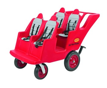 Children’s Factory Angeles 4 Passenger Never Flat “Fat Tire” Bye-Bye Buggy, Red Daycare Multi-Passenger Buggy, 4 Seat Kids Commercial Stroller, Canopy Sold Separately | The Storepaperoomates Retail Market - Fast Affordable Shopping
