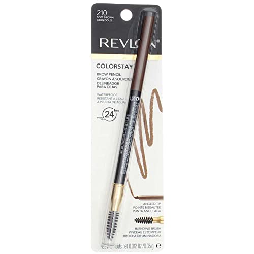 Revlon Colorstay Brow Pencil, 210 Soft Brown (Pack of 2)