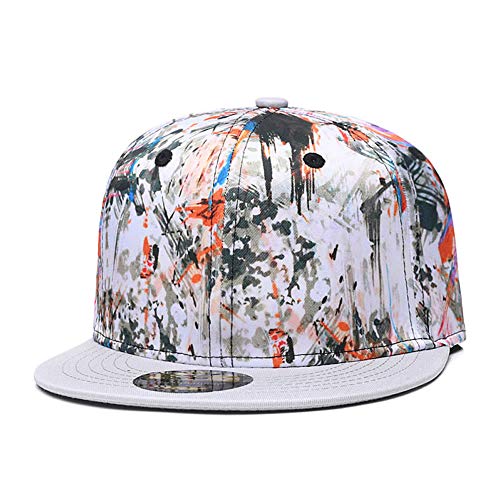 Quanhaigou New Snapback Hat – Men Women Flat Bill Visor Caps Hip-hop Adjustable Baseball Cap Beige