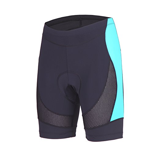 Beroy Womens Bike Shorts with 3D Gel Padded,CYCLING WOMEN’S SHORTS with MeshLargeDark Blue