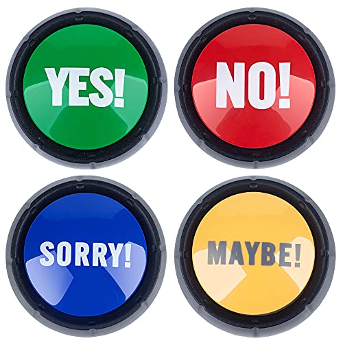 MyMealivos Set of 4 , The NO, YES, Sorry and Maybe Buttons