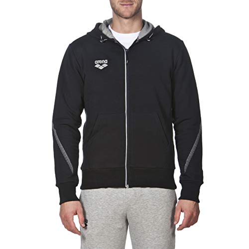 Arena Standard Team Line Full Zip Hooded Jacket for Men and Women, Navy, S