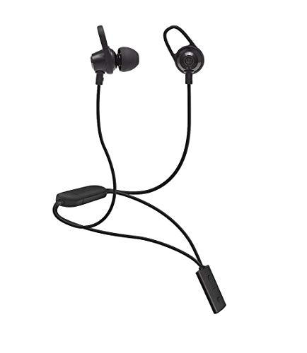 Wicked Audio Bandido Wireless — Bluetooth Earbuds with Microphone and Track Control — Wireless Headset with Metal Housing, Loop and Fin Attachments and Enhanced Bass — Black