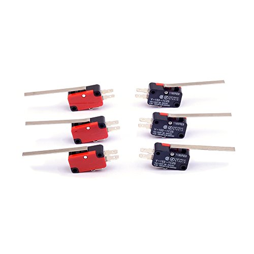 Cylewet 6Pcs V-153-1C25 Micro Limit Switch Long Straight Hinge Lever Arm SPDT Snap Action LOT for Arduino (Pack of 6) CYT1068 | The Storepaperoomates Retail Market - Fast Affordable Shopping