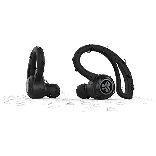 JLab Audio Epic Air True Wireless Bluetooth 4.1 Sport Earbuds | with Mic & Charging Case | Noise Isolation | 36 Hours Playtime | IP55 Sweat Resistant | Black