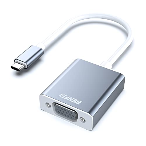 BENFEI USB-C to VGA Adapter, Thunderbolt 3 (USB Type C) to VGA Adapter Male to Female Converter Compatible for Apple New MacBook [2022,2021,2019]