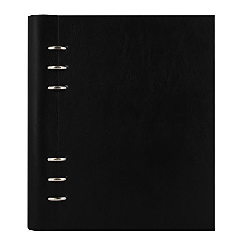 Filofax Clipbook, Black Leather-Look Cover, A5, 8-1/4 x 5-3/4 (B023611)