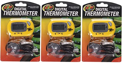 (3 Pack) Zoo Med Digital Terrarium Thermometers