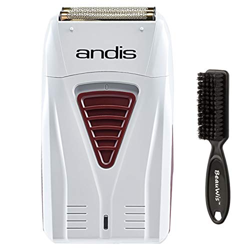 Andis Cordless Mens Long Lasting Lithium Battery Titanium Foil Shaver with Beauwis Blade cleaning Brush