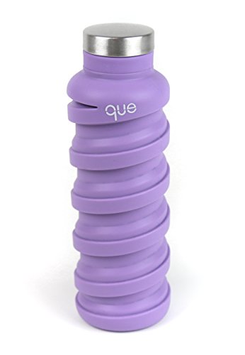 que Bottle – Collapsible Water Bottle. BPA-Free, Leak Proof, Lightweight Travel Bottle. 20oz – Violet Purple