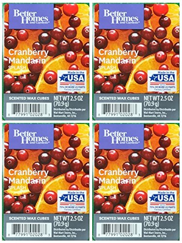 Better Homes and Gardens Cranberry Mandarin Splash Scented Wax Cubes – 4-Pack
