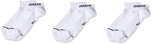Nike Mens 3-Pack Jordan Jumpman No-Show Socks White/Black SX5546-100 Size Medium