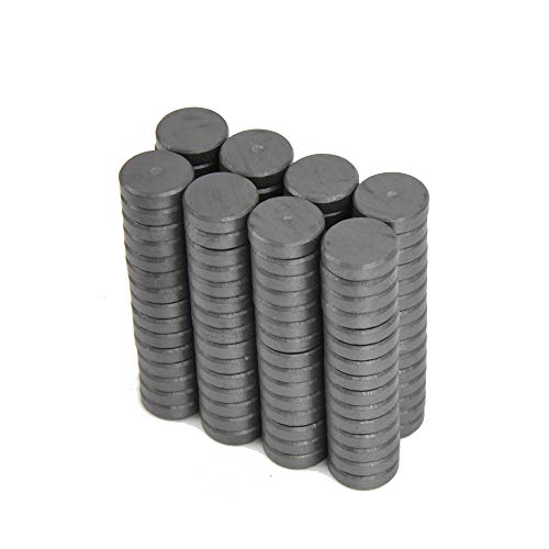 Industrial Ceramic Magnets – 18 mm Round Disc Powerful Small Round Magnets, used as Refrigerator magnets, Ferrite Magnets, Bulk Magnets for Crafts, Science & hobbies – 120pcs / box!