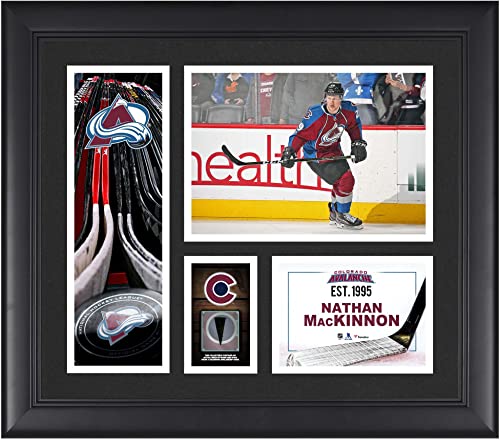Nathan MacKinnon Colorado Avalanche Framed 15″ x 17″ Player Collage with a Piece of Game-Used Puck – NHL Player Plaques and Collages