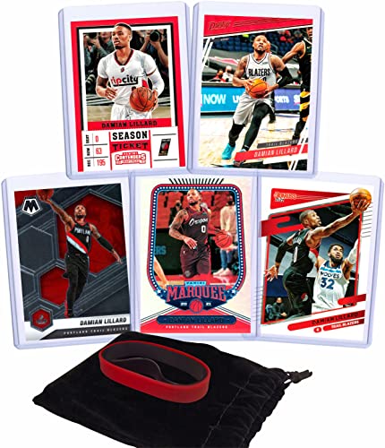 Damian Lillard (5) Assorted Basketball Cards Bundle – Portland Trailblazers Trading Cards – # 2