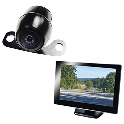 BOYO Vision VTC175M – Vehicle Backup Camera System with 5” Monitor and License Plate Backup Camera for Car, Truck, SUV and Van, Black