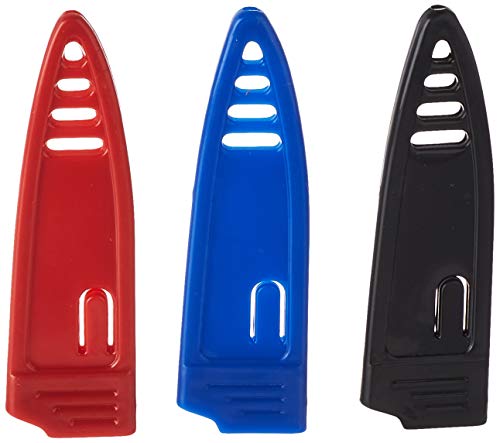 Mercer Culinary Non-Stick Paring Knives with ABS Sheaths, 4 Inch, Red/Blue/Black, 3 Pack | The Storepaperoomates Retail Market - Fast Affordable Shopping