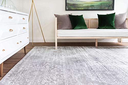 Unique Loom Sofia Collection Area Rug – Grand (5′ 3″ x 8′ Rectangle, Gray/ Ivory) | The Storepaperoomates Retail Market - Fast Affordable Shopping