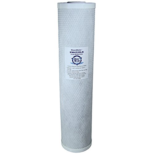 Lead Removal Water Filter, KleenWater KW4520LR Carbon Block Replacement Water Filter Cartridge, 4.5 x 20 Inches