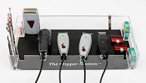 The Clipper Station Barber Tool Tray Clipper Tray and Clipper Organizer