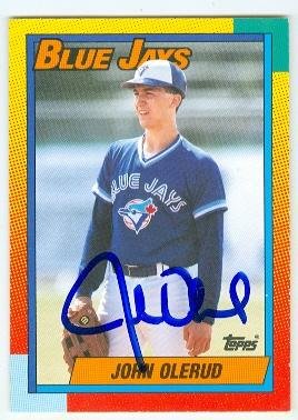 John Olerud autographed baseball card (Toronto Blue Jays) 1990 Topps #83T Rookie
