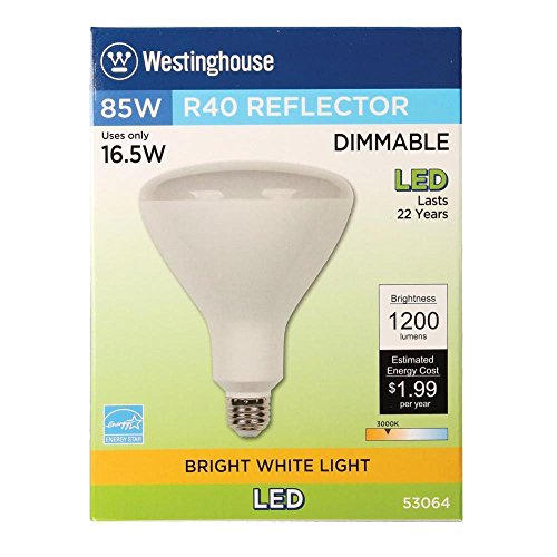 Westinghouse Lighting 5306400 85-Watt Equivalent R40 Flood Dimmable Bright White LED Energy Star Light Bulb with Medium Base, 1 Count (Pack of 1) | The Storepaperoomates Retail Market - Fast Affordable Shopping