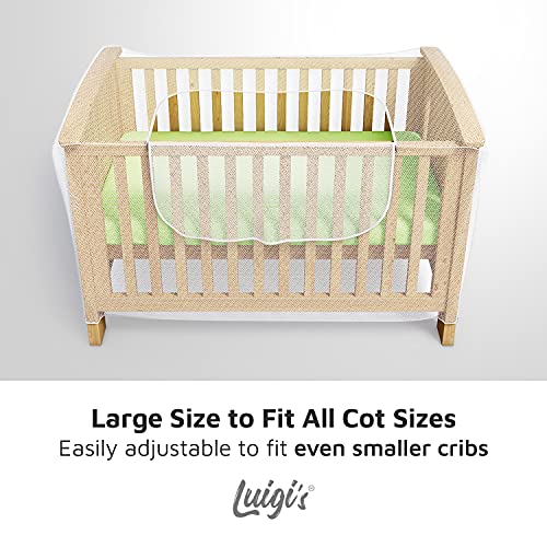 Mosquito Net for Cot, Crib & Cot Bed – Baby Mosquito Insect Net – Cat Net with Zipper Feature for Quick, Easy Access to Your Baby (by Luigi’s) | The Storepaperoomates Retail Market - Fast Affordable Shopping