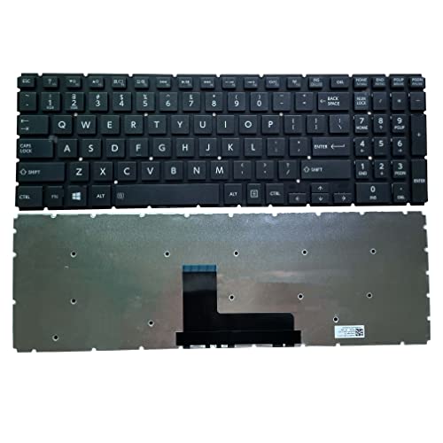 USA US Layout New Laptop Keyboard for Toshiba Satellite L50-B L50D-B L50T-B L55-B L50-C S50-B P50-C C55-C5246 C55-C5240 C55-C5241 Frameless No Backlight Black