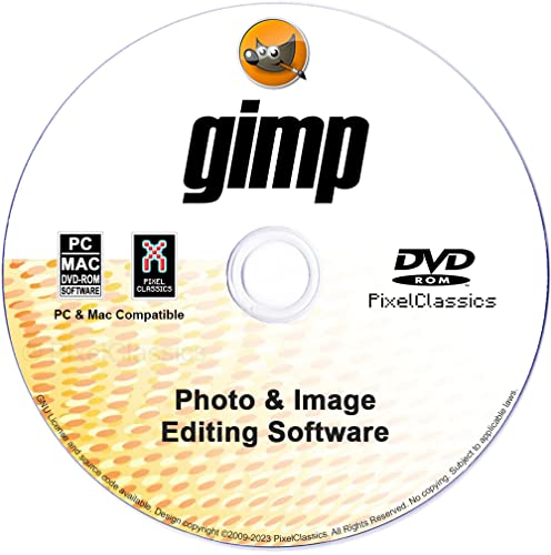 GIMP Photo Editor 2023 Premium Professional Image Editing Software CD Compatible with Windows 11 10 8.1 8 7 Vista XP PC 32 & 64-Bit, macOS, Mac OS X & Linux – Lifetime Licence, No Monthly Subscription