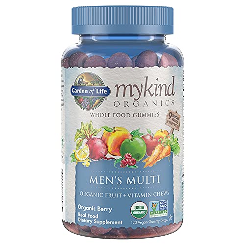 Garden of Life mykind Organics Men’s Gummy Vitamins Multi Berry, 120 Count