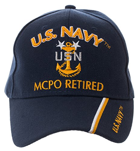 Artisan Owl Officially Licensed US Navy Retired Baseball Cap – Multiple Ranks! (Master Chief Petty Officer)