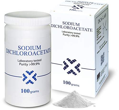 DCA – Sodium Dichloroacetate 100g Powder, Purity >99.9%, Made in Europe, by DCA-LAB, Certificate of Analysis Included, Tested in a Certified Laboratory, Buy Directly from Manufacturer, 3.5oz
