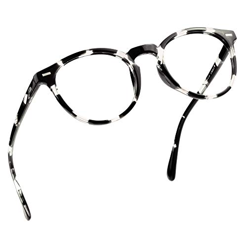 LifeArt Blue Light Blocking Glasses, Anti Eyestrain, Computer Reading Glasses, Gaming Glasses, TV Glasses for Women, Anti Glare(Black&White, 1.50 Magnification)