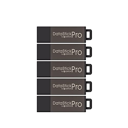 Centon DataStick Pro USB 2.0 Flash Drive 16GB x 5, Grey