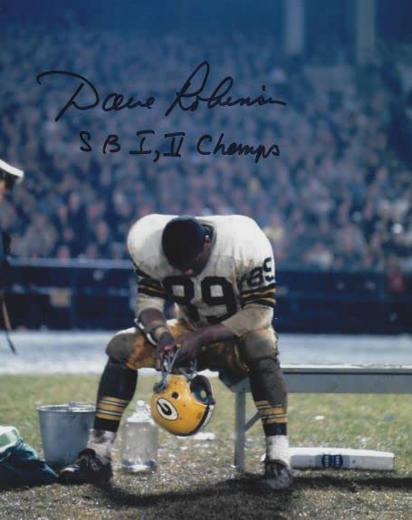 Autographed Dave Robinson 8X10 Green Bay Packers Photo