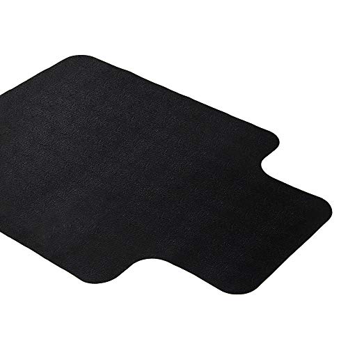 Office Chair Mat for Hardwood and Tile Floor with Lip, Black, Anti-Slip, Non-Curve, Under the Desk Mat Best for Rolling Chair and Computer Desk, 47×35 Non-Toxic and no BPA Plastic Protector