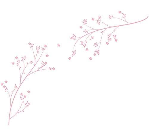 LittleLion Studio Blossom Branches Wall Decal,Light Pink