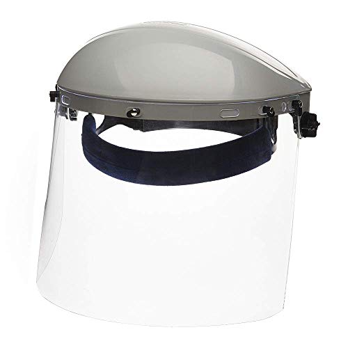 Sellstrom Advantage Series Face Shield – Clear Window with Standard Binding – Comfortable Ratcheting Headgear, ANSI Z87.1+ (S30120)